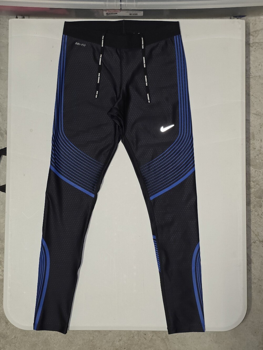 NIKE POWER FLASH RUNNING TIGHTS **RARE** SZ L - Picture 3 of 10